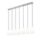 Z-Lite Farrell 7 Light Linear Chandelier, 6in. W x 11in. H, Brushed Nickel 3043P6-7L-BN - alternate 2